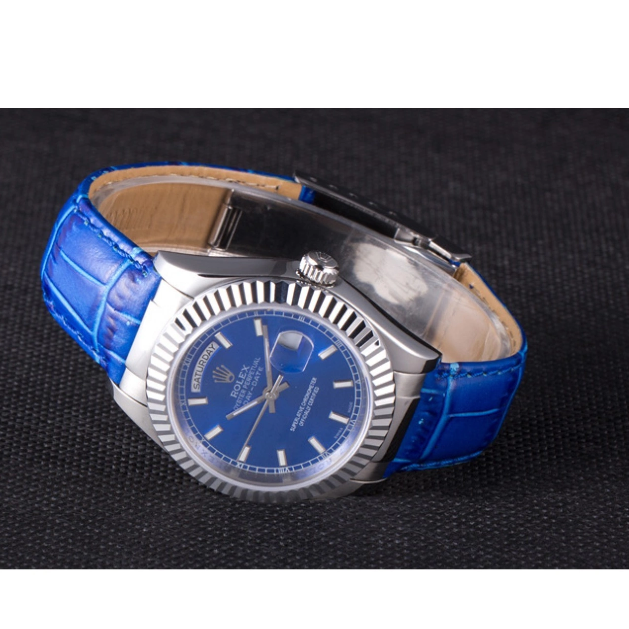 Aaa replica watch Blue Collection Band 621490 Rolex Oyster Day-Date Leather 0721